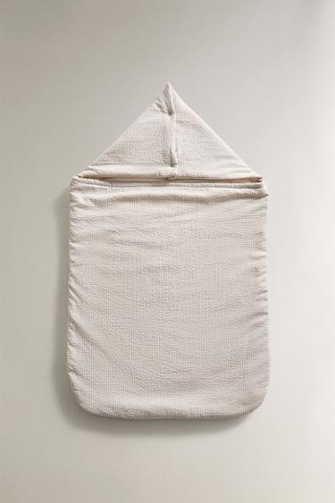 GINGHAM CARRYCOT BABY WRAP - Grey by Zara