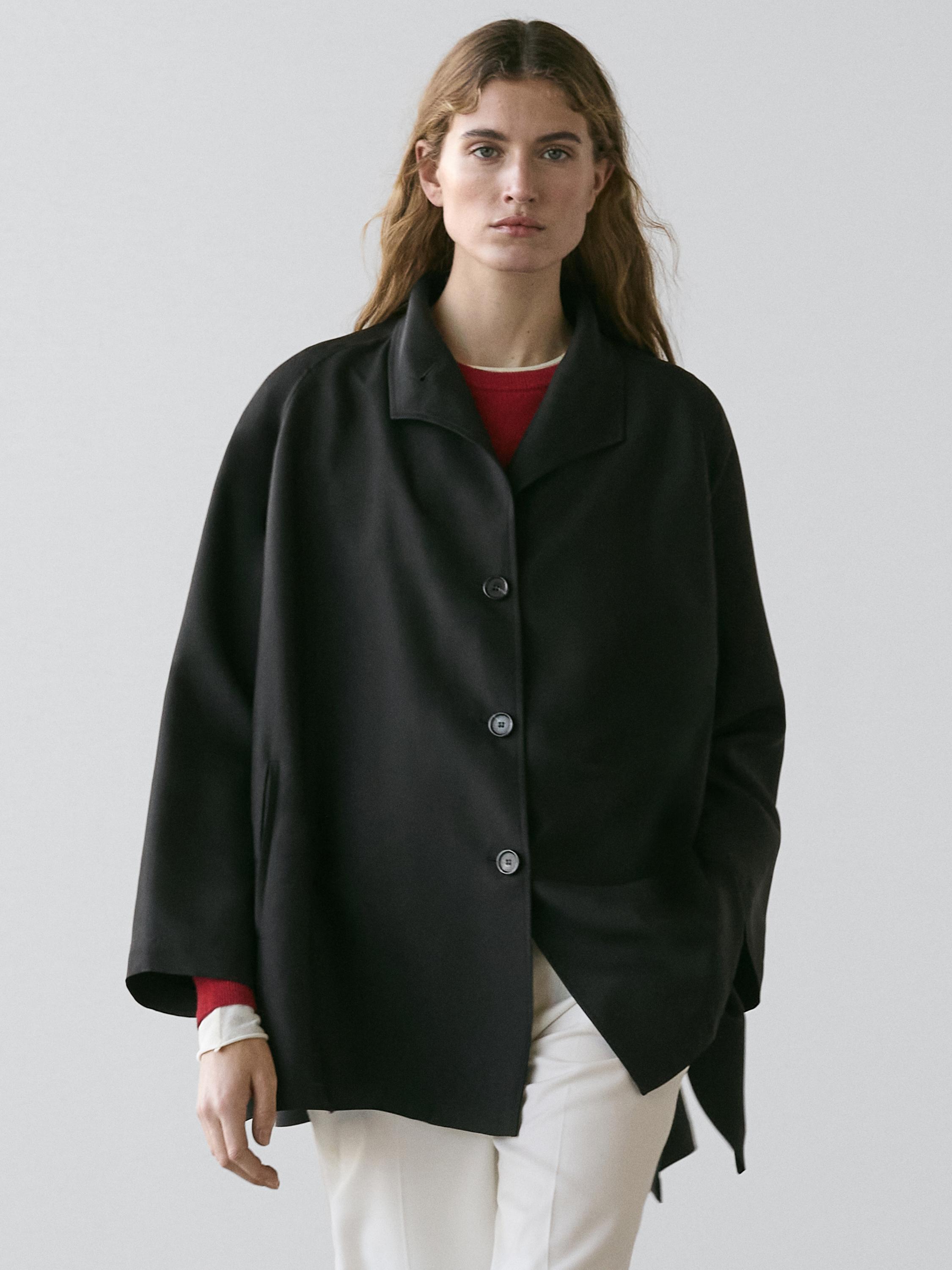 Cape fluide volume avec boutons