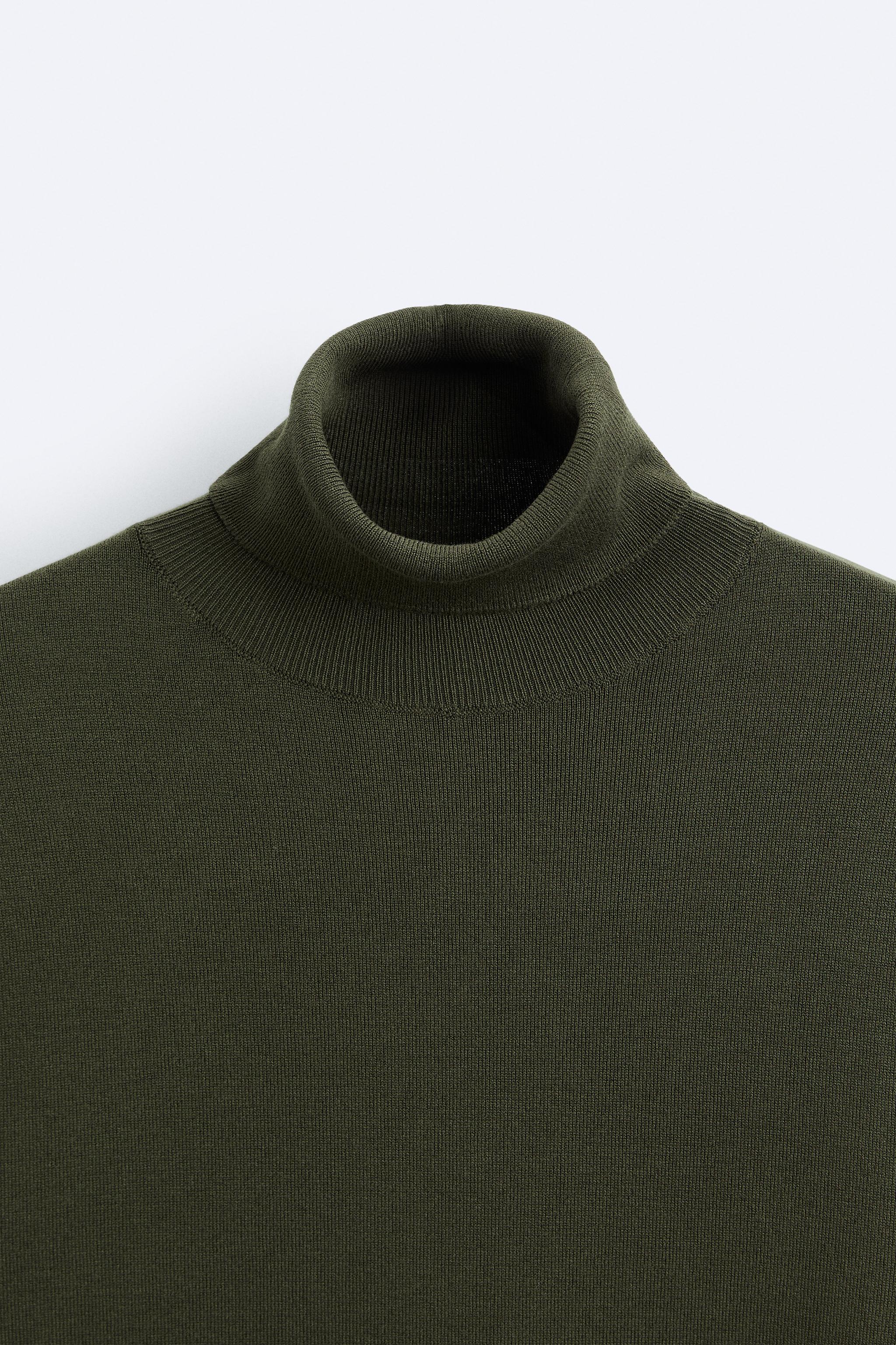 PULLOVER AUS VISKOSEMISCHGEWEBE - Dunkelgrün | ZARA Deutschland 