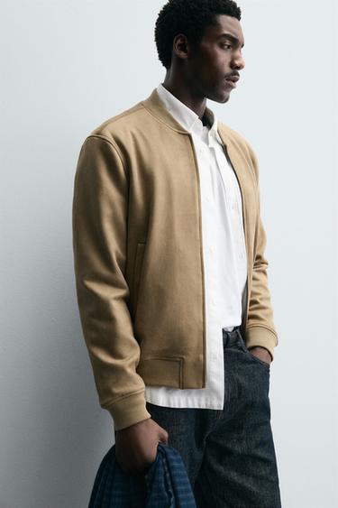 BLOUSON BOMBER EFFET DAIM - Beige de Zara - Image 5