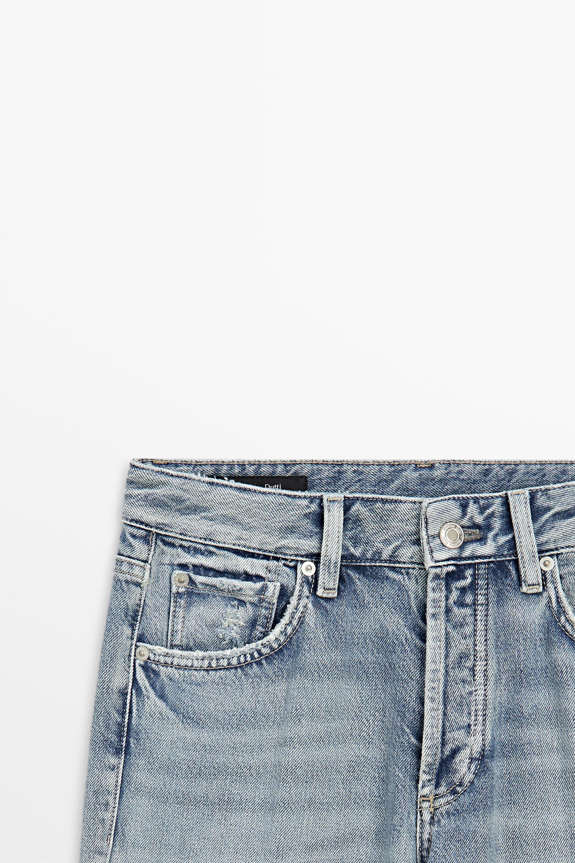 Jean wide leg taille moyenne