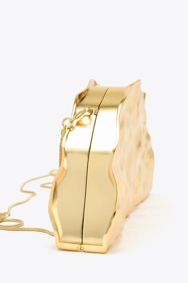 METALLIC RIGID MINAUDIÈRE - Golden by Zara - Image 4