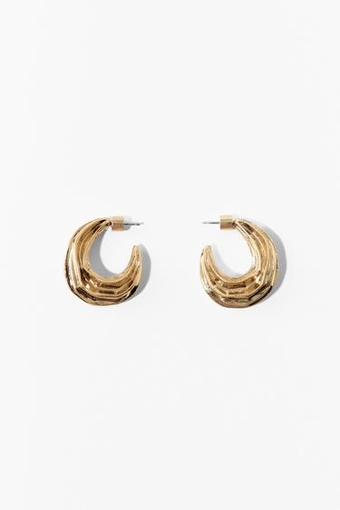 ORECCHINO A CERCHIO MEDIO TEXTURE - Dorato di Zara