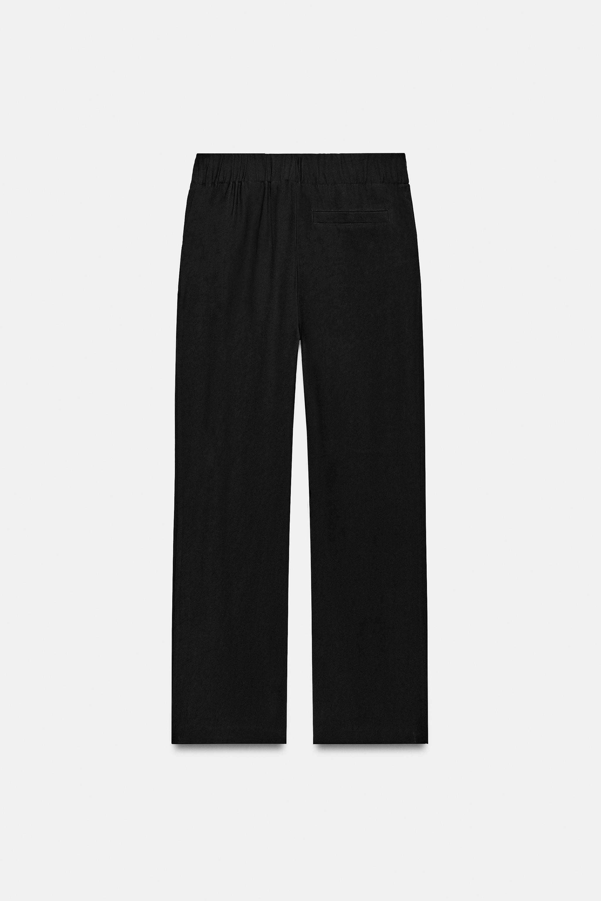 Мужские брюки Zara PLEATED FLOWY TROUSERS — фото 8
