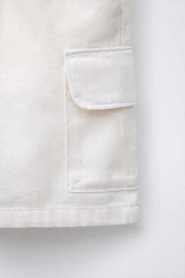 BERMUDA FLUIDE DROIT CARGO - Blanc de Zara - Image 3