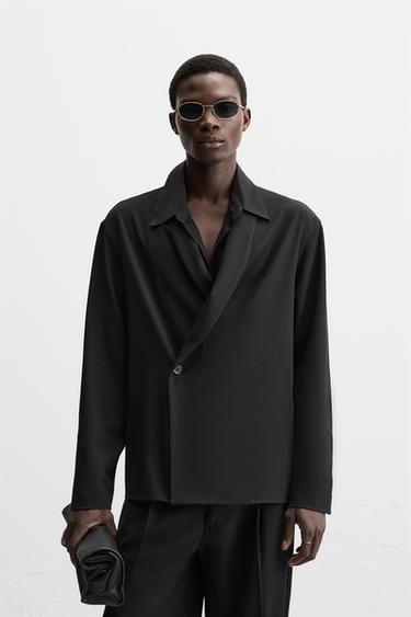 KIMONO STYLE BLAZER - Black by Zara