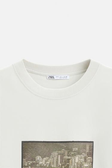 @RAFAEL MOURA PHOTO T-SHIRT - Pearl grey by Zara - Image 7