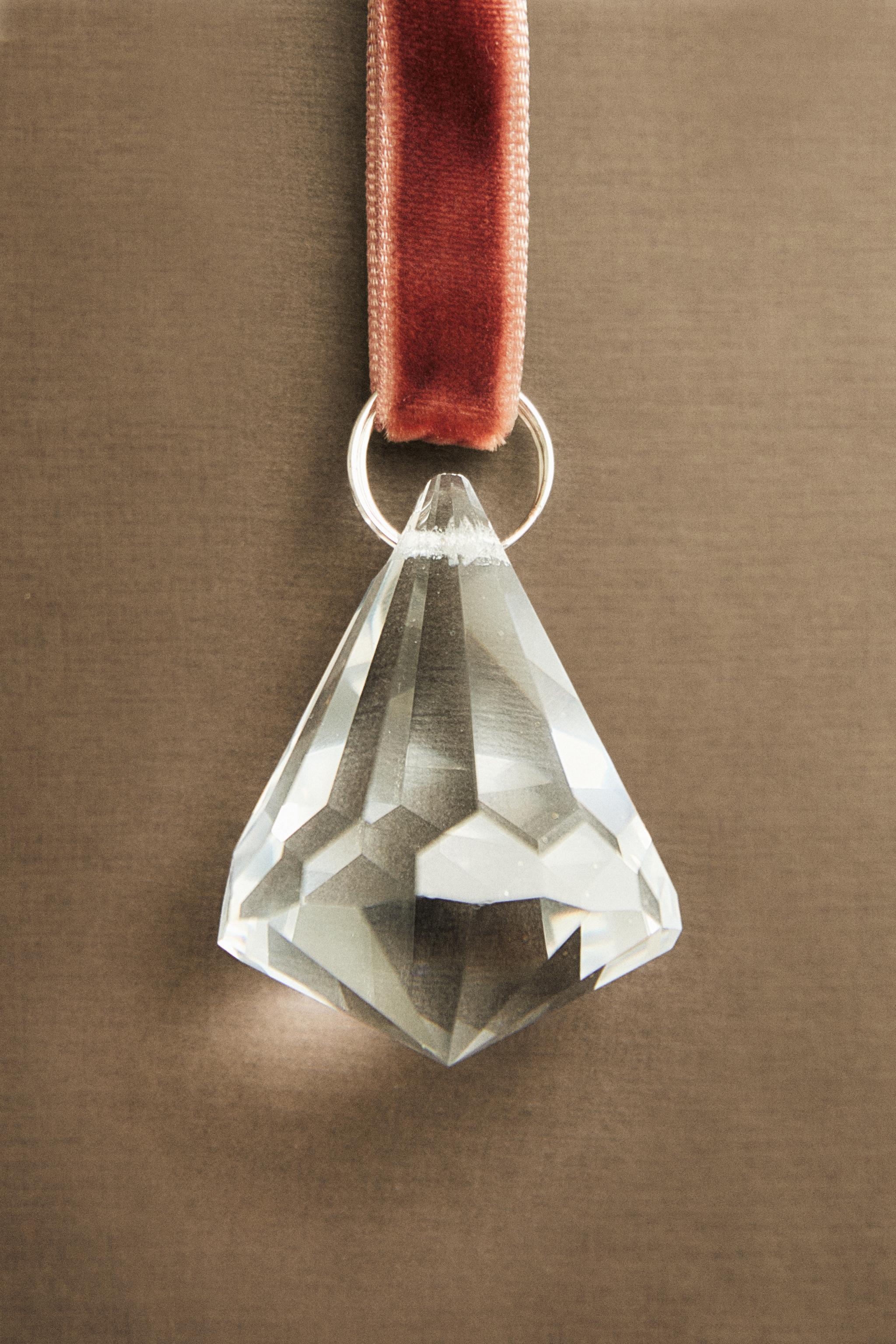 TRANSPARENT DIAMOND CHRISTMAS TREE ORNAMENT
