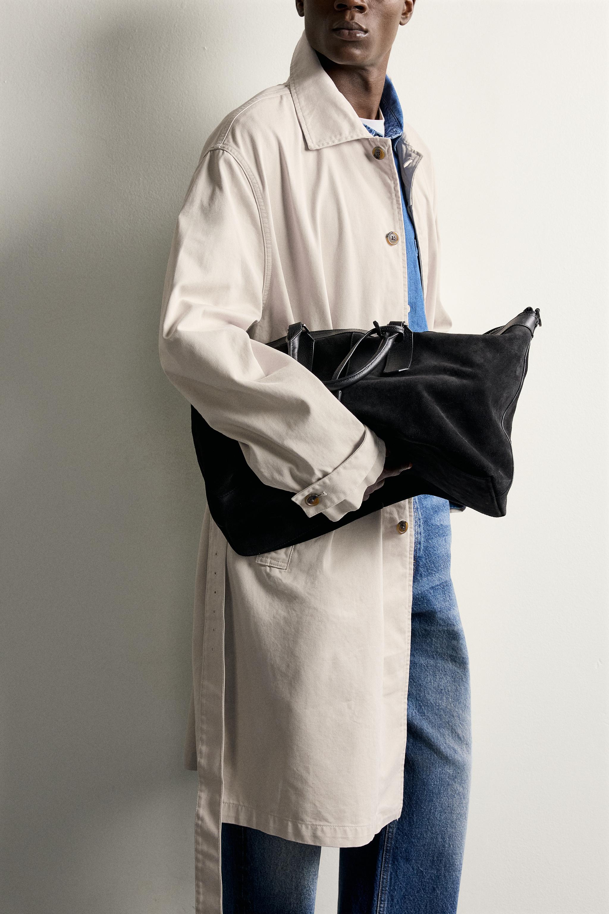Мужские куртки Zara COTTON REGULAR FIT TRENCH COAT — фото 8