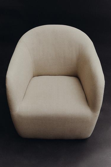 SESSEL AUS LEINEN - Hellbeige von Zara