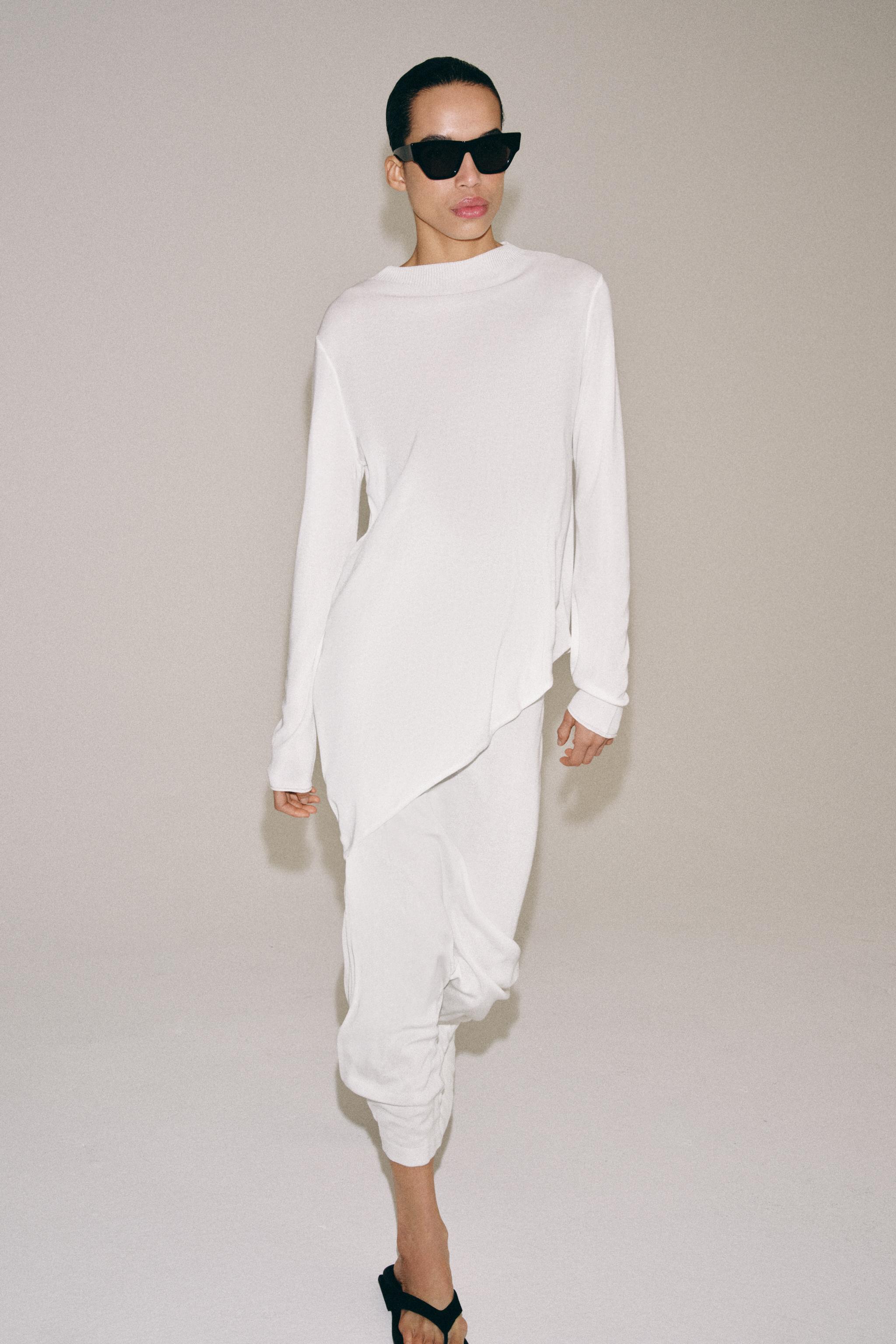 Асимметричный длинный свитер