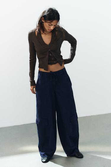 TOP CHAQUETA EFECTO DOBLE - Marrón vigoré de Zara