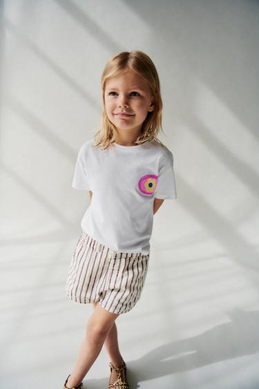 Zara PRINTED T-SHIRT - White