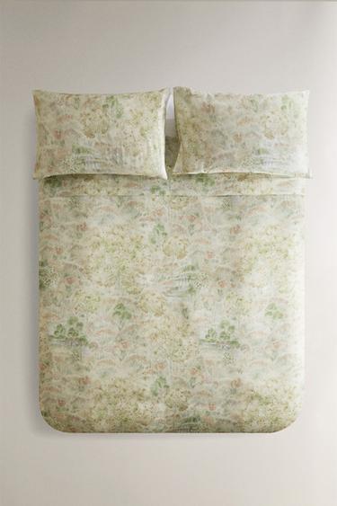HOUSSE DE COUETTE IMPRIMÉ JARDIN - Vert de Zara