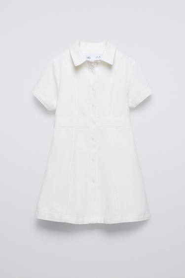 VESTIDO CAMISERO SARGA - Blanco de Zara