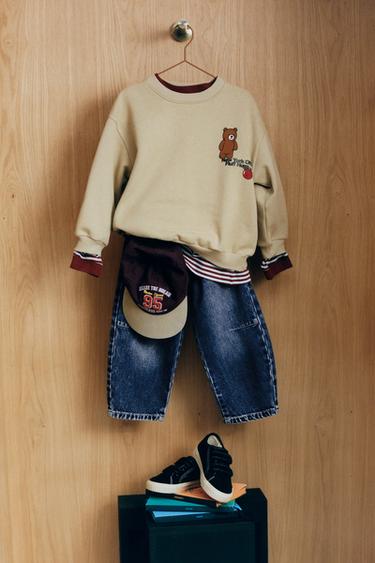 BARREL JEANS WITH PLEATS - Blue by Zara