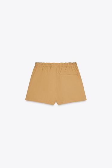 BUTTON SKORT - Mid-camel by Zara - Image 5