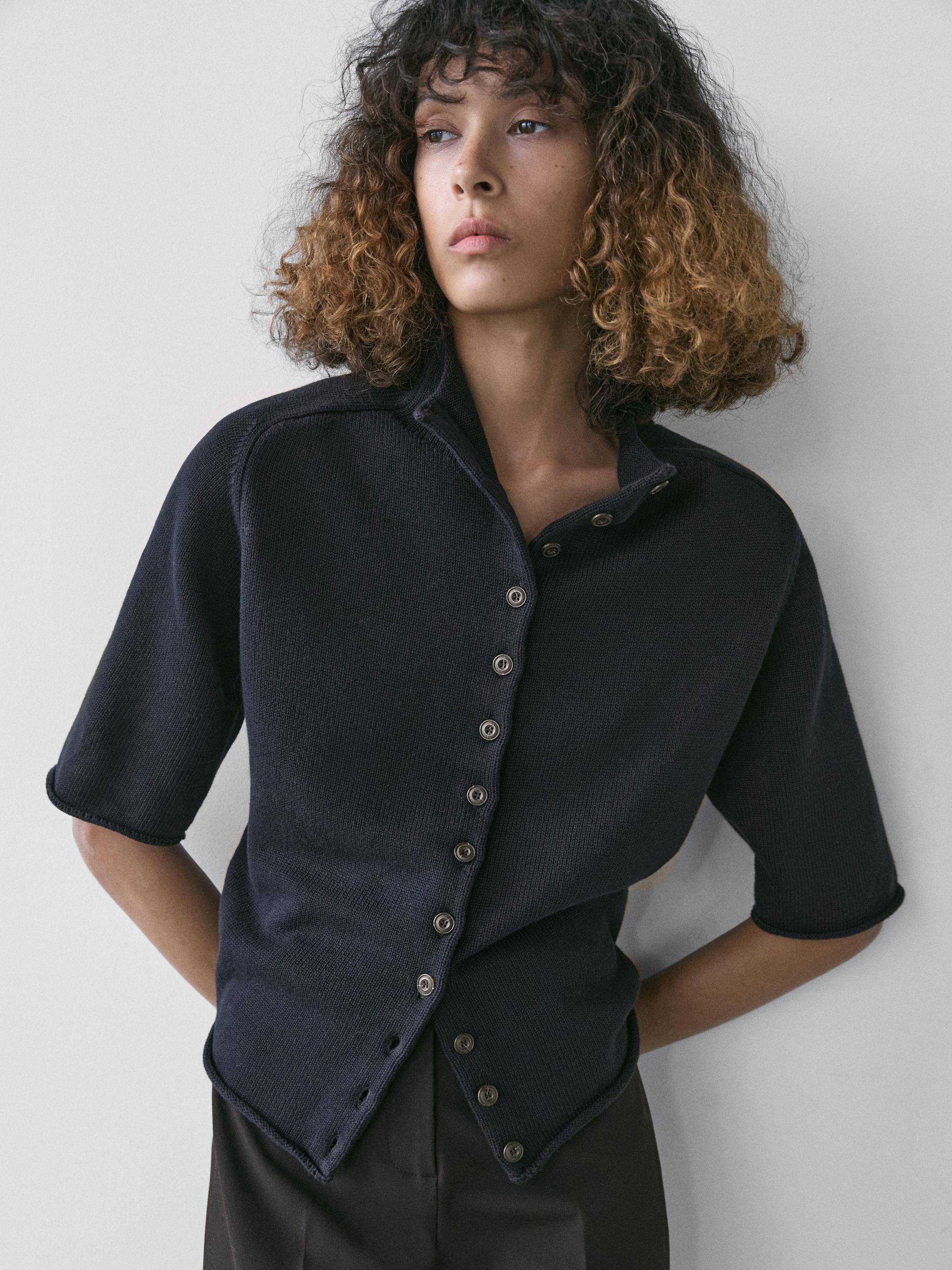 Cardigan en maille à manches courtes
