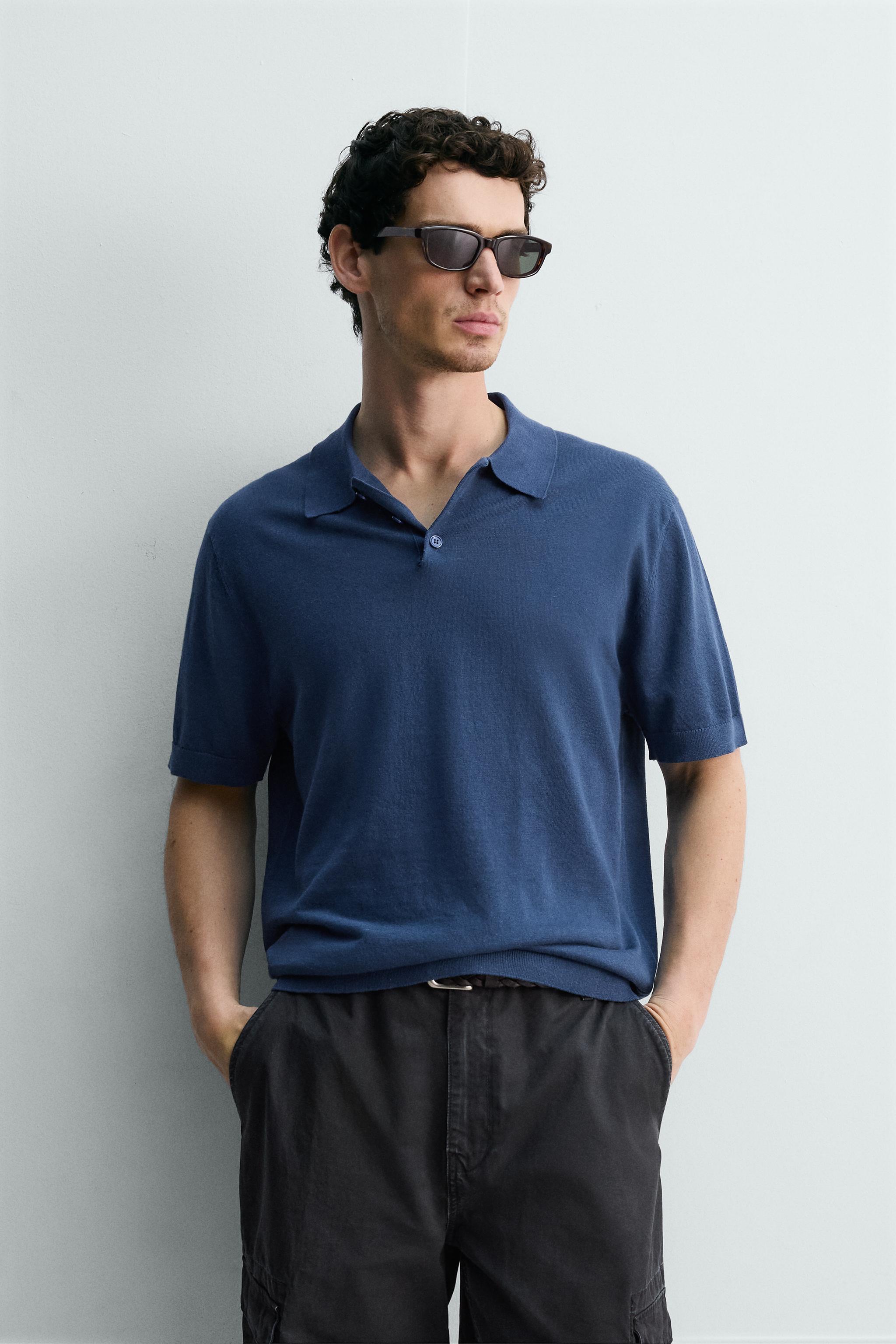POLO EN MAILLE DE CHANVRE ET COTON