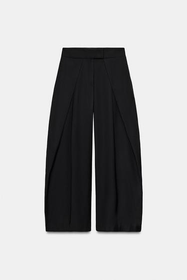 PANTALÓN WIDE LEG ZW COLLECTION - Negro de Zara - Imagen 0