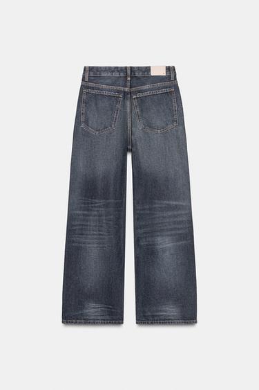 TRF MID-WAIST RIPPED BAGGY JEANS - Navy blue by Zara - Image 7