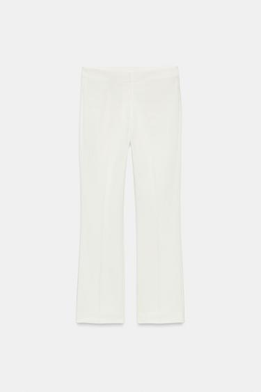 MINI FLARE TROUSERS - White by Zara