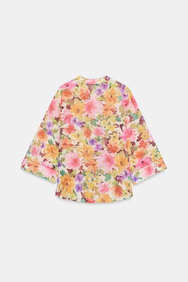 CHEMISE À IMPRIMÉ FLEURI - Multicolore de Zara - Image 7
