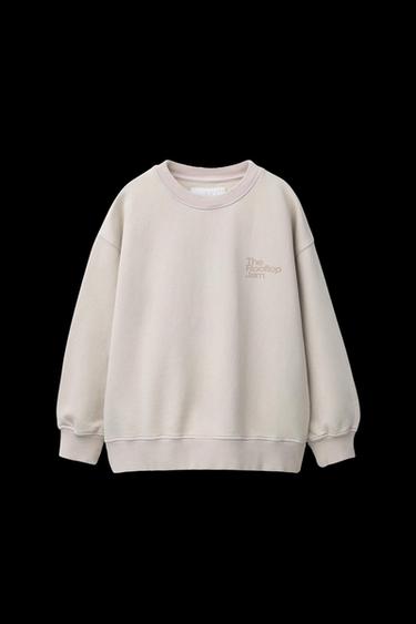 SWEATSHIRT MIT SCHRIFTZUG - Braun / Braungrau von Zara