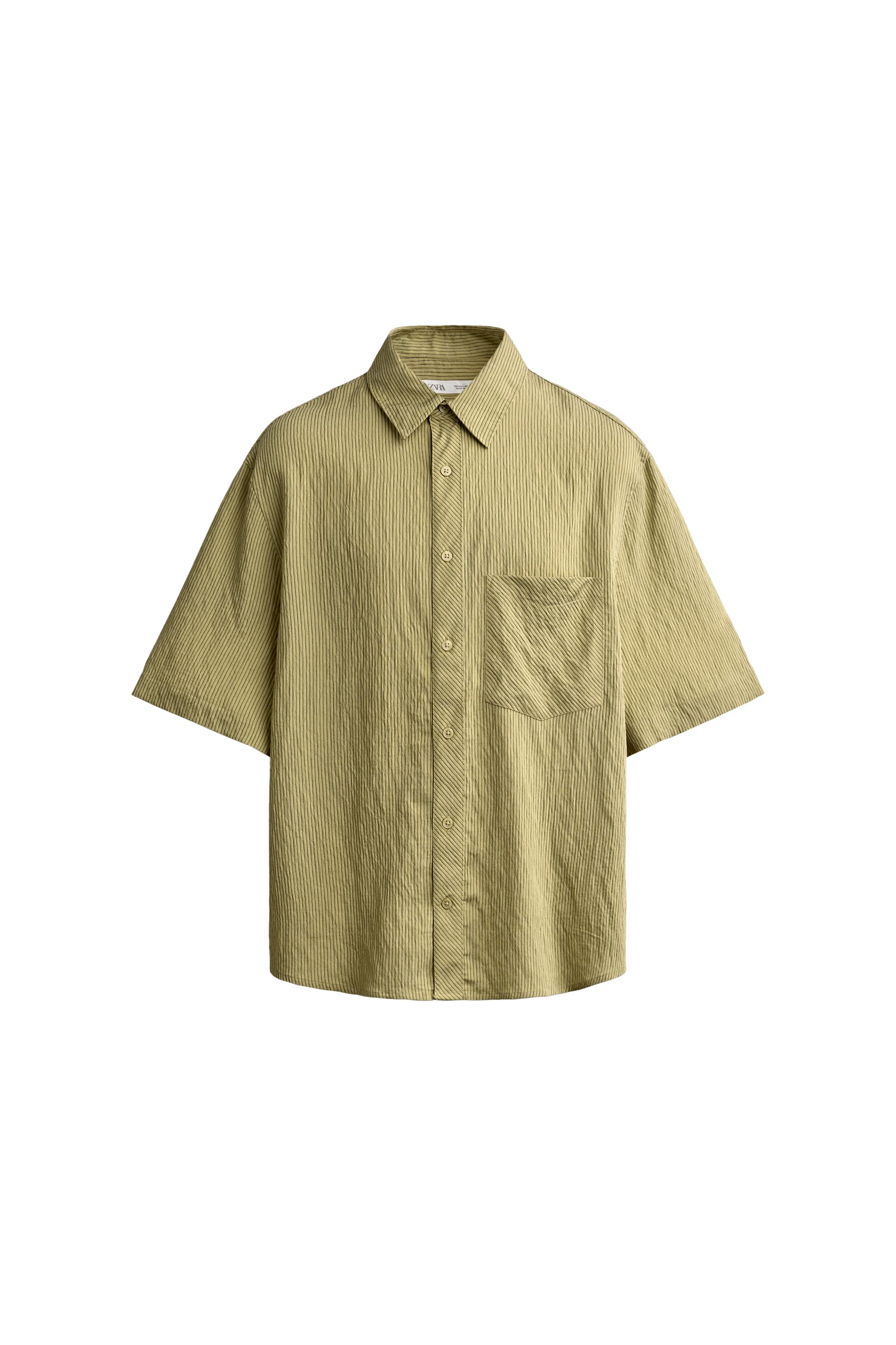 CAMISA BOXY FIT JACQUARD RAYAS