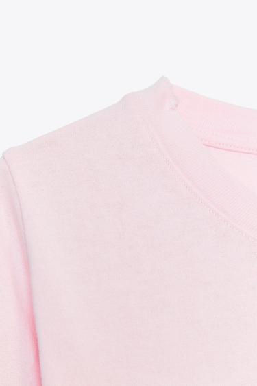 SLOGAN RIPPED COTTON T-SHIRT - Pink by Zara - Image 6
