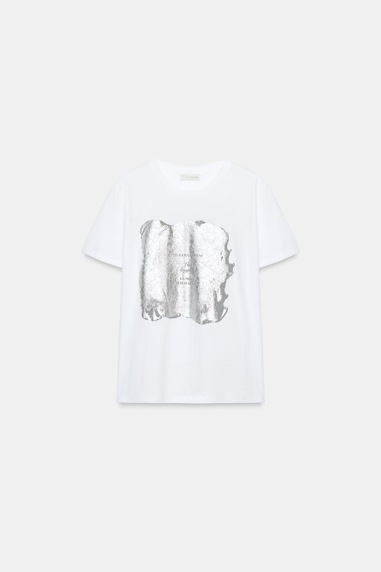 METALLIC SHORT SLEEVE T-SHIRT