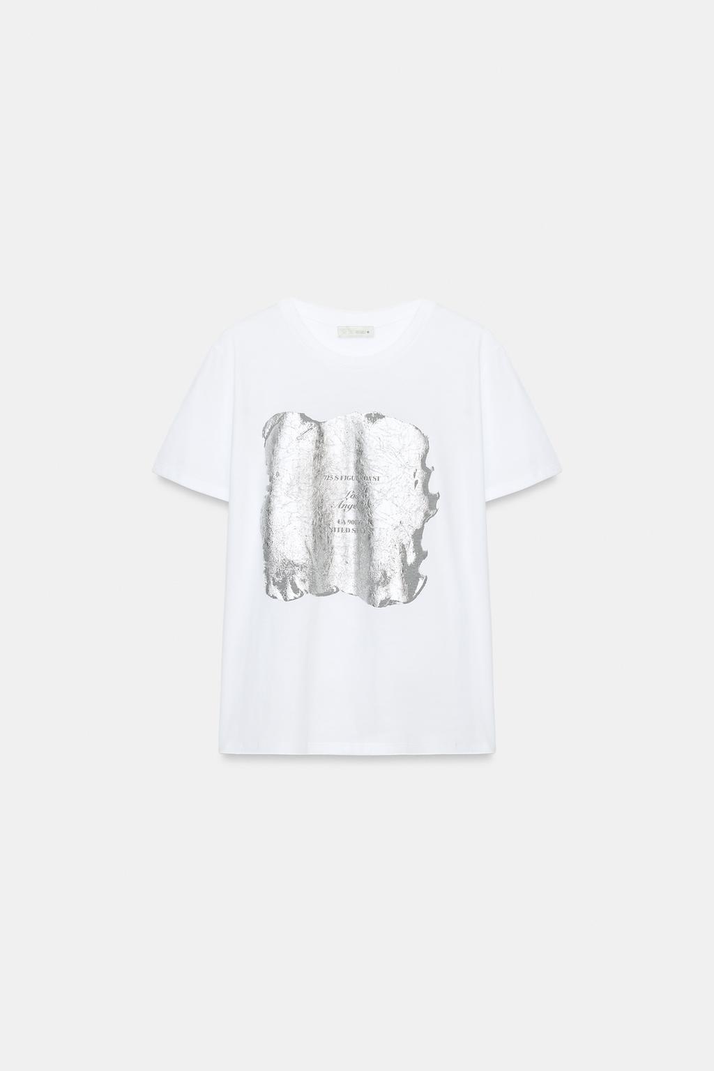 METALLIC SHORT SLEEVE T-SHIRT