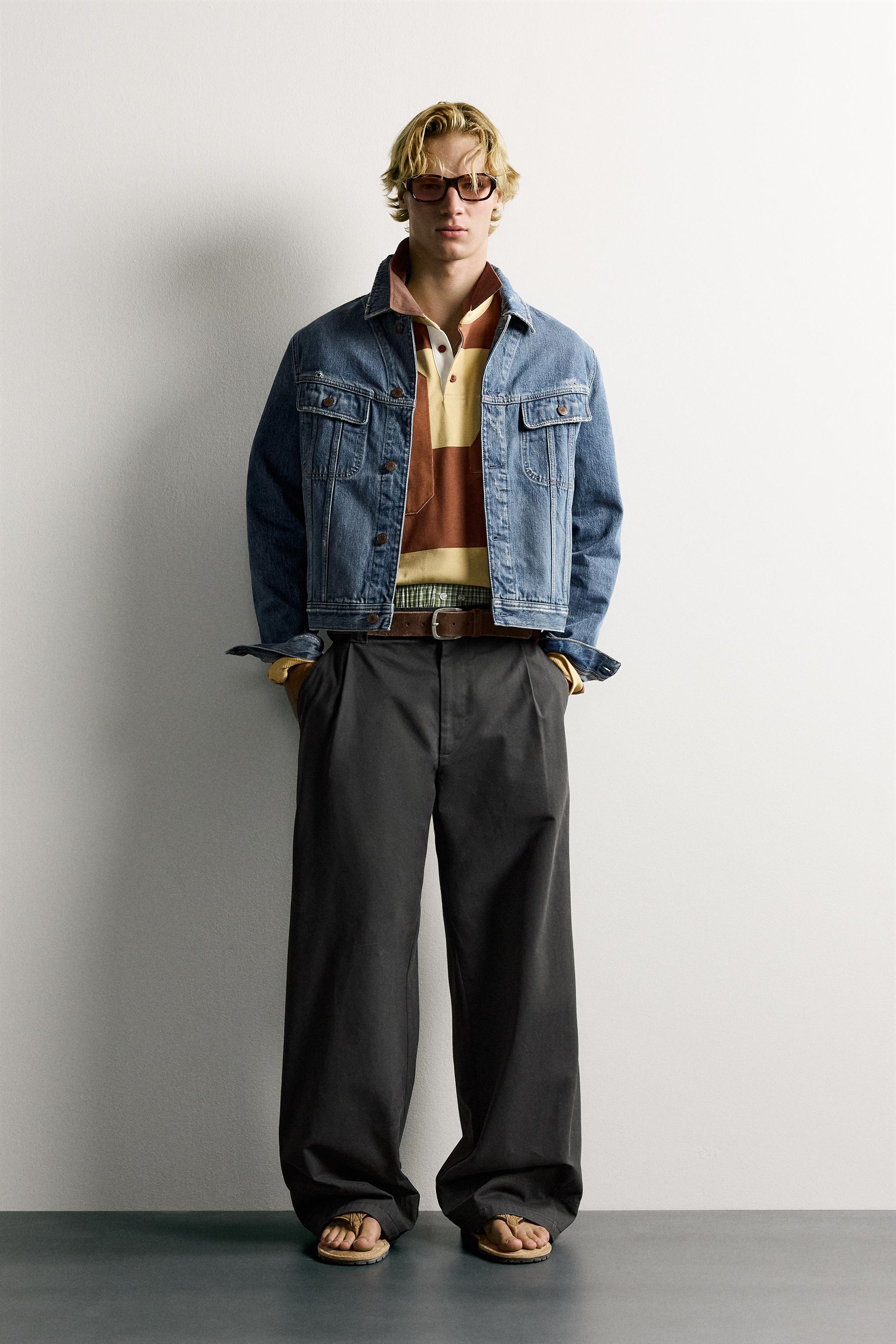 PLEATED WIDE FIT PANTS