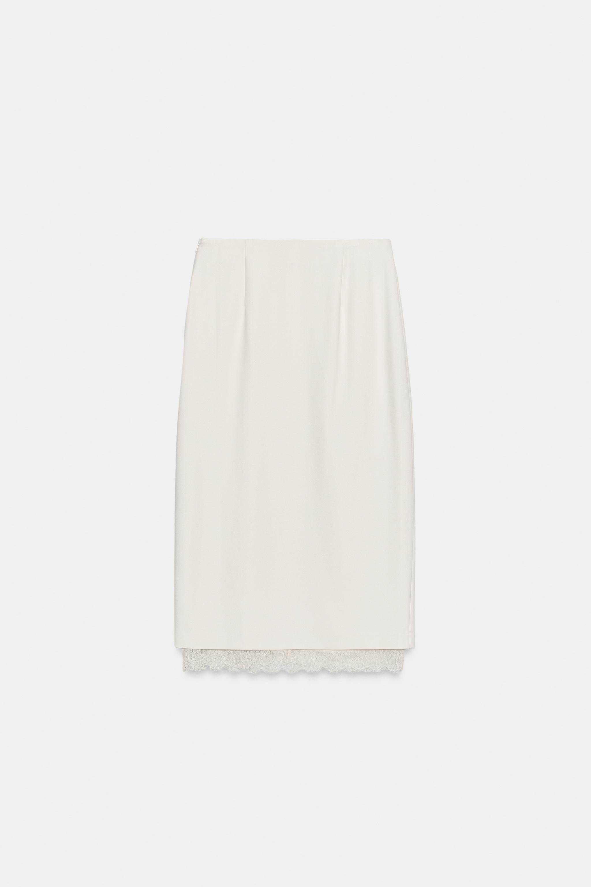 LACE WRAP MIDI SKIRT