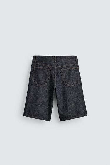 BAGGY FIT DENIM BERMUDA SHORTS - Indigo by Zara - Image 8