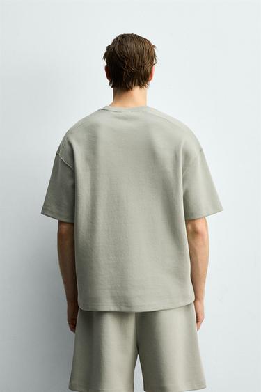 SWEAT COUPE DÉCONTRACTÉE INTERLOCK - vert délavé de Zara - Image 2