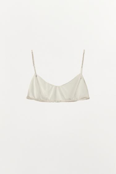 SILK BRALETTE - Ecru by Zara - Image 6