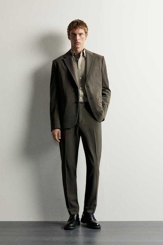 КОСТЮМ КОМФОРТНОЙ ПОСАДКИ — Бирюзовый средний от Zara — изображение 0