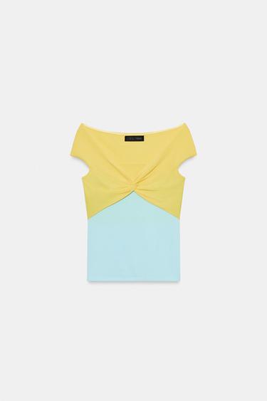 Zara KNOT KNIT TOP - Multicolored