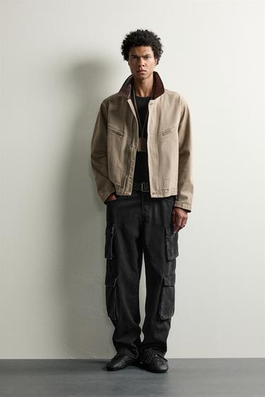RELAXED FIT CARGO JEANS - Black by Zara - Image 0