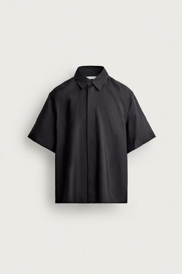CAMISA FLUIDA RELAXED FIT - Negro de Zara