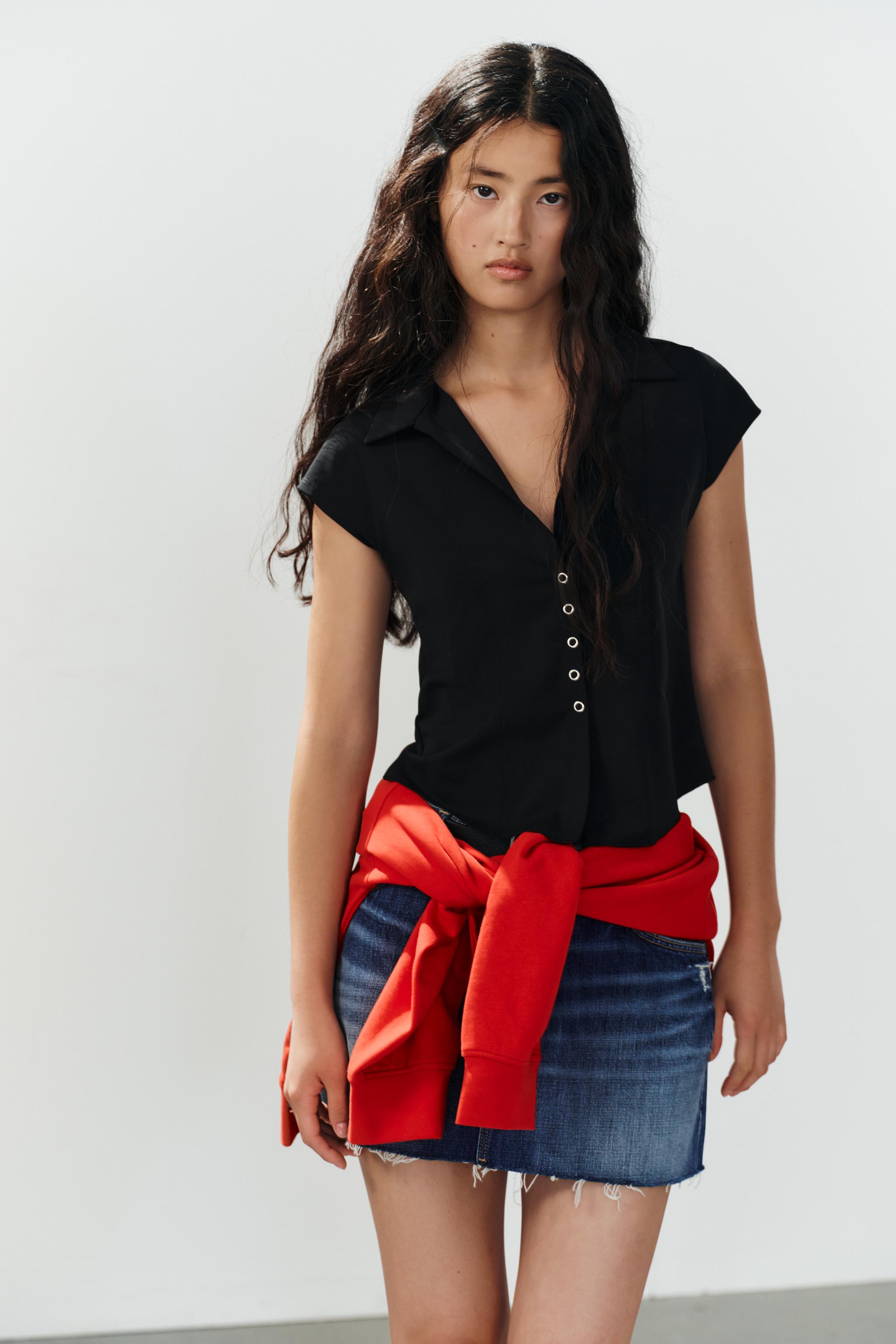 SHIRT TOP — Black