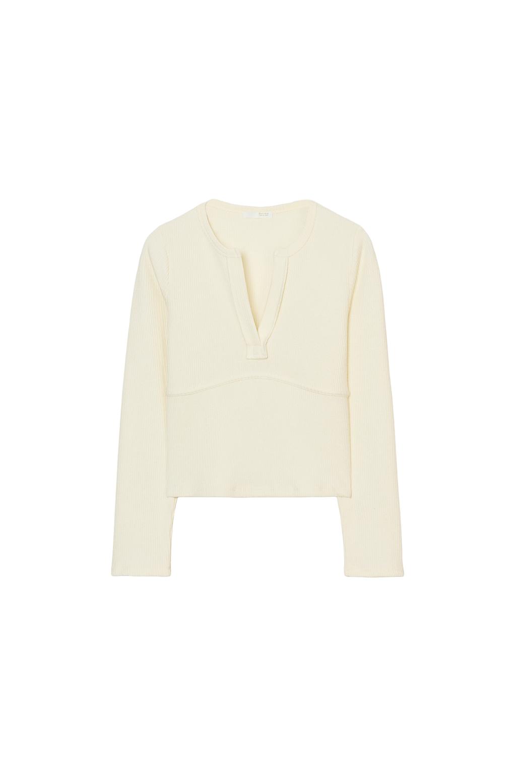RIBBED LONG SLEEVE T-SHIRT - image 4