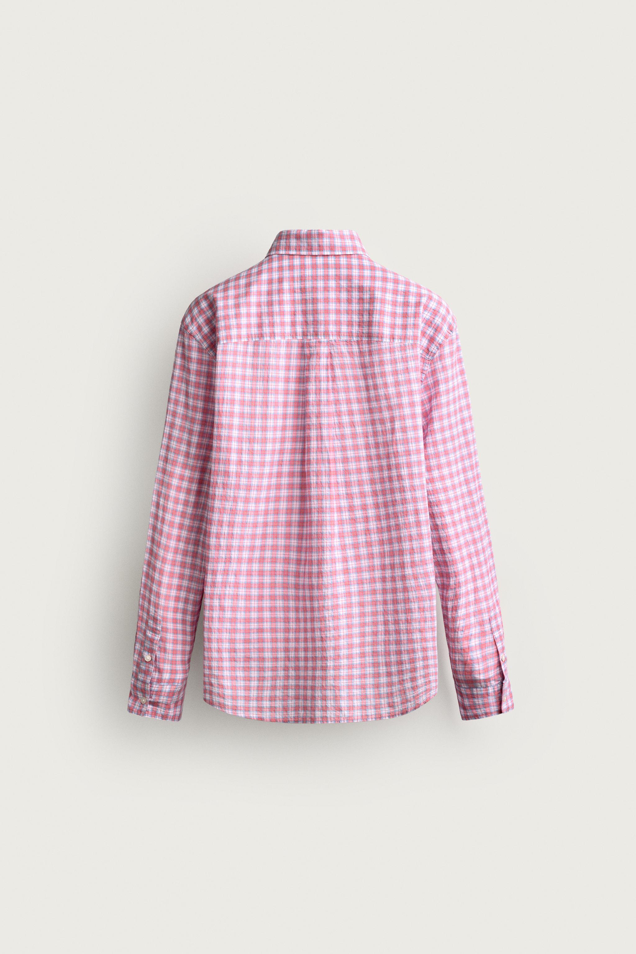 Zara RELAXED FIT KARELİ GÖMLEK görsel 6