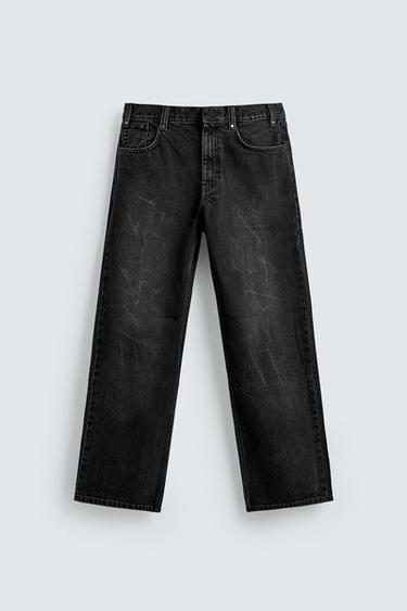 Zara STRAIGHT FIT JEANS - Black