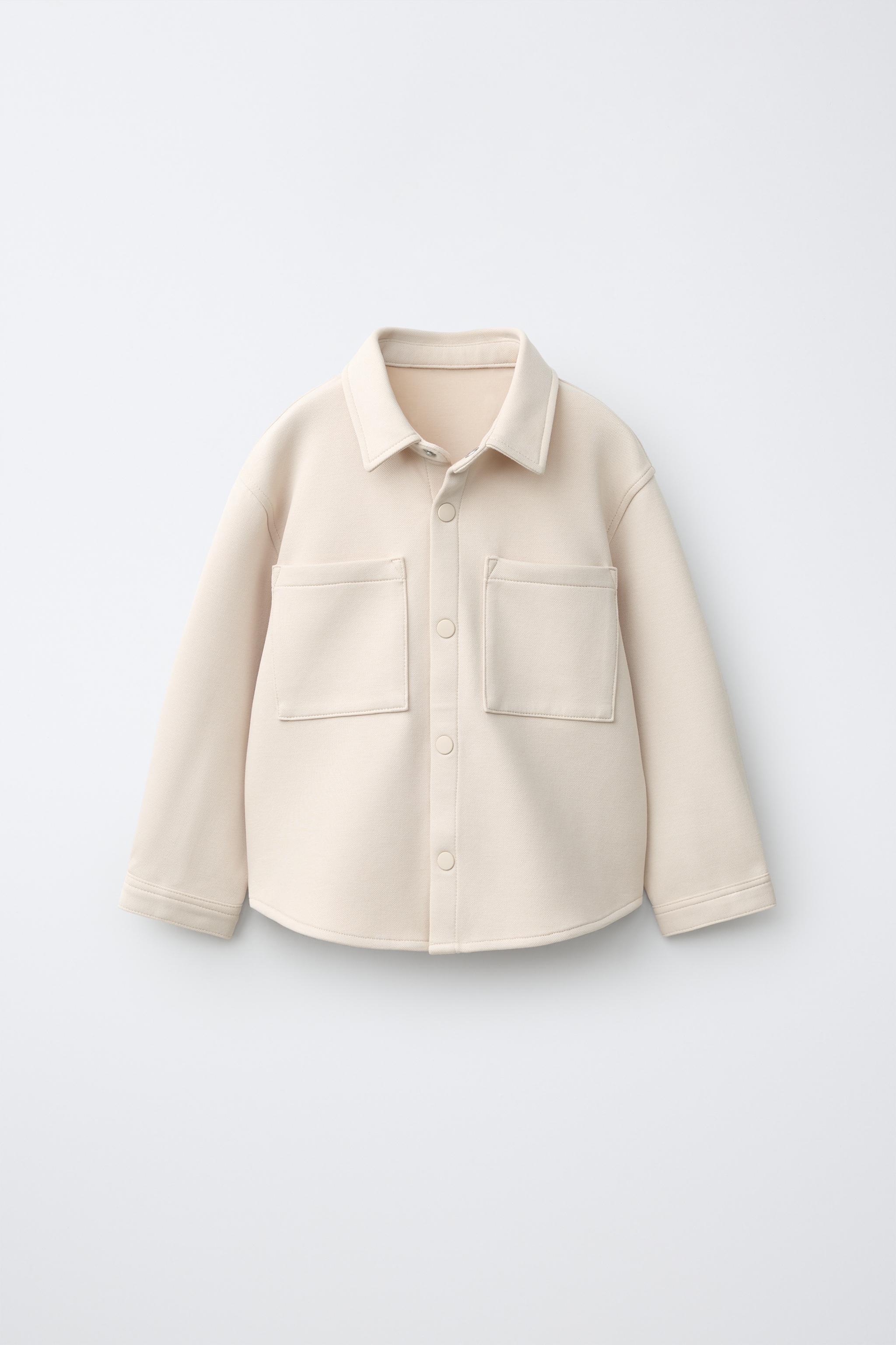 COMFORT POCKET OVERSHIRT — Light beige
