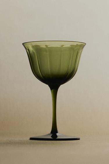Zara RAISED CHRISTMAS WINE GLASS - 綠色