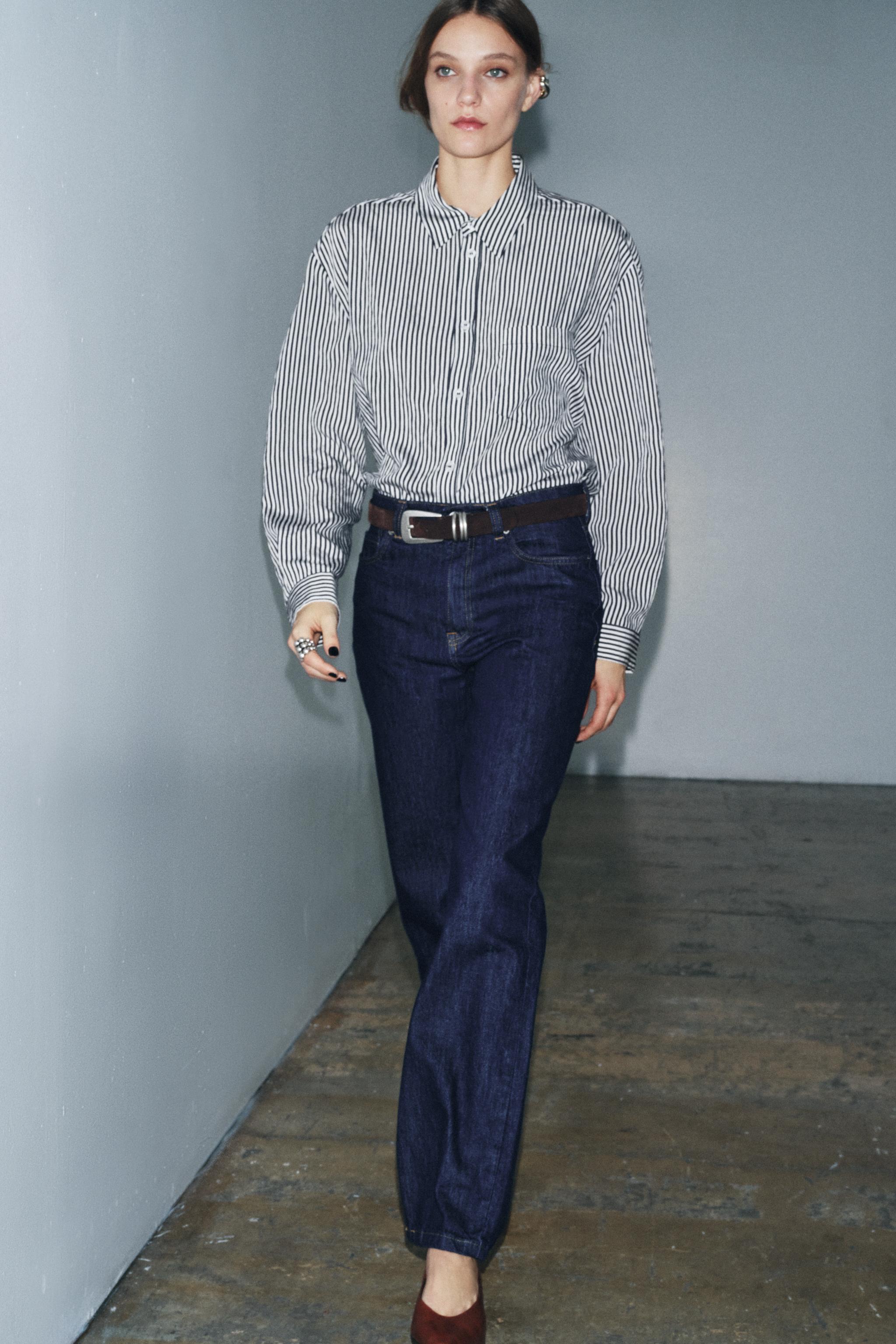 ZW COLLECTION HI-RISE STRAIGHT LEG JEANS