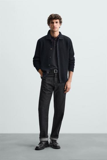 Zara COTTON CARDIGAN - Navy blue - Image 0