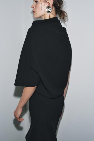 ROBE ASYMÉTRIQUE ZW COLLECTION - Noir de Zara - Image 4